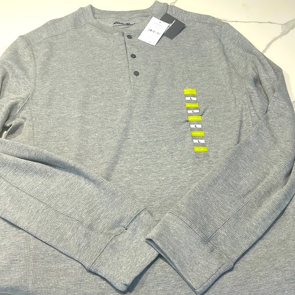NWT Men’s Eddie Bauer long sleeved Henley shirt - Picture 1 of 4
